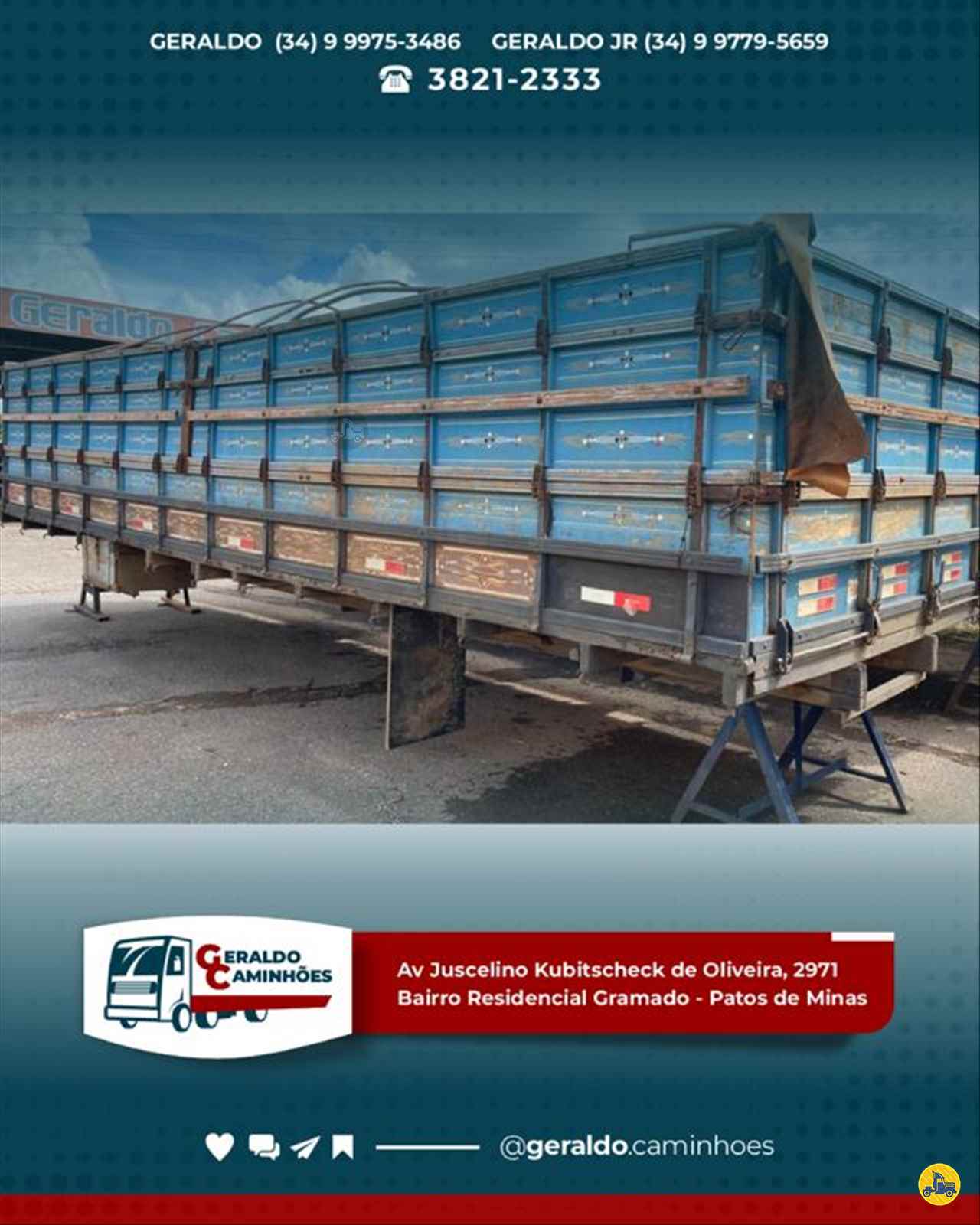 CARROCERIA SOBRE CHASSI  TRUCK GRANELEIRA Geraldo Caminhões PATOS DE MINAS MINAS GERAIS MG